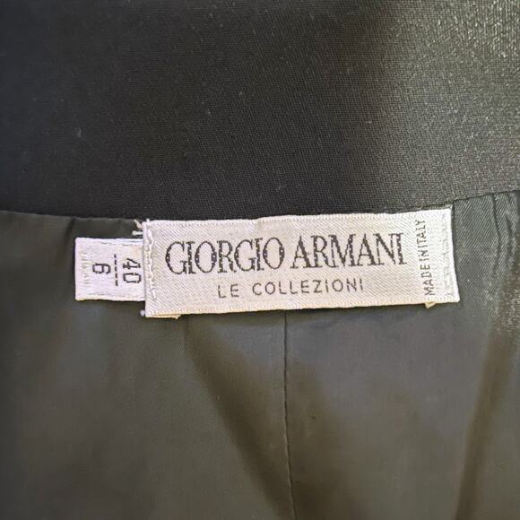 VTG 90s Giorgio Armani Le Collezioni Women’s Wrap Blouse Italy Silk Blend US 6 - Picture 2 of 6